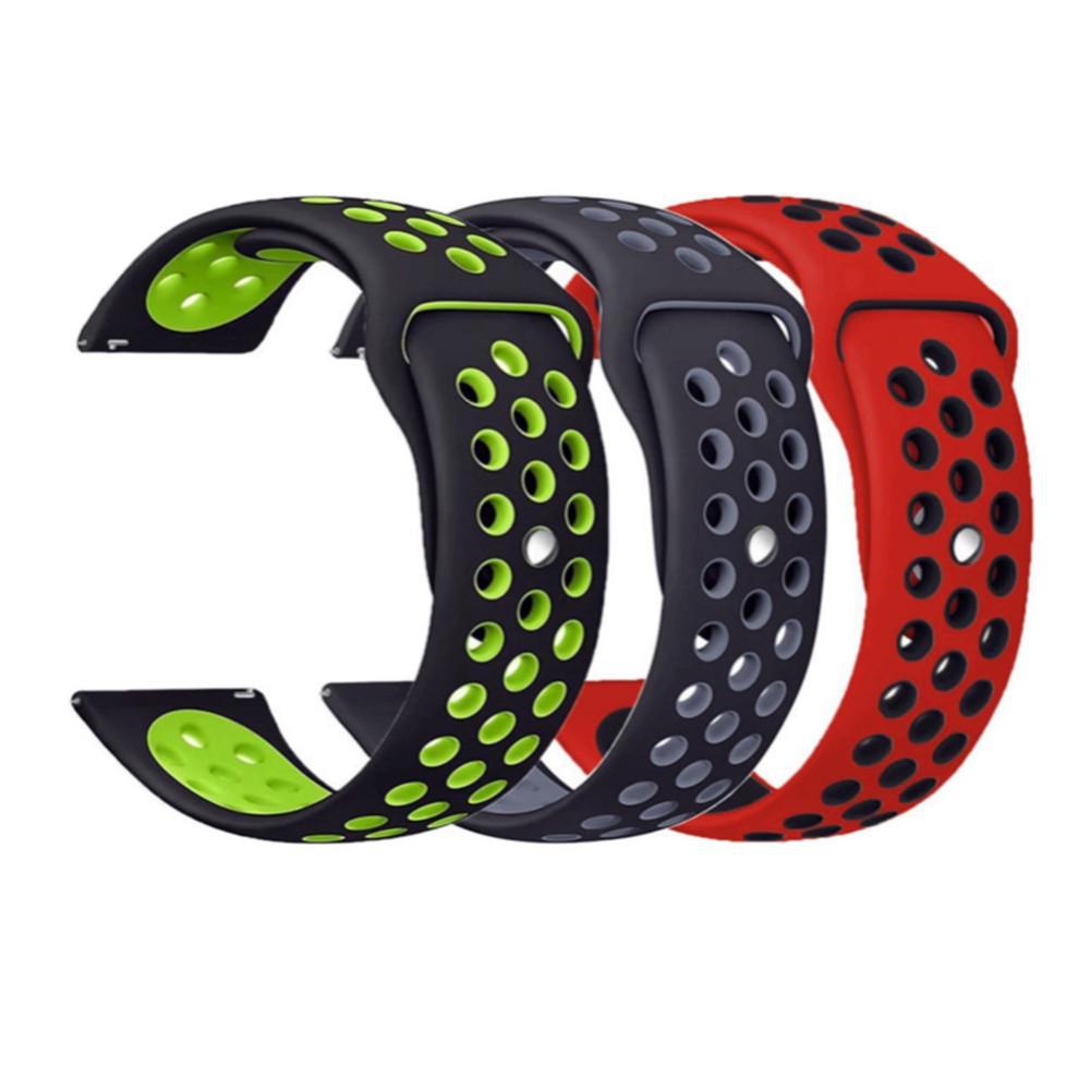 "Two-Color Silicone Strap for Huawei GT3, Samsung S4, Huami GT2pro, Honor Magic2, Xiaomi Watches"