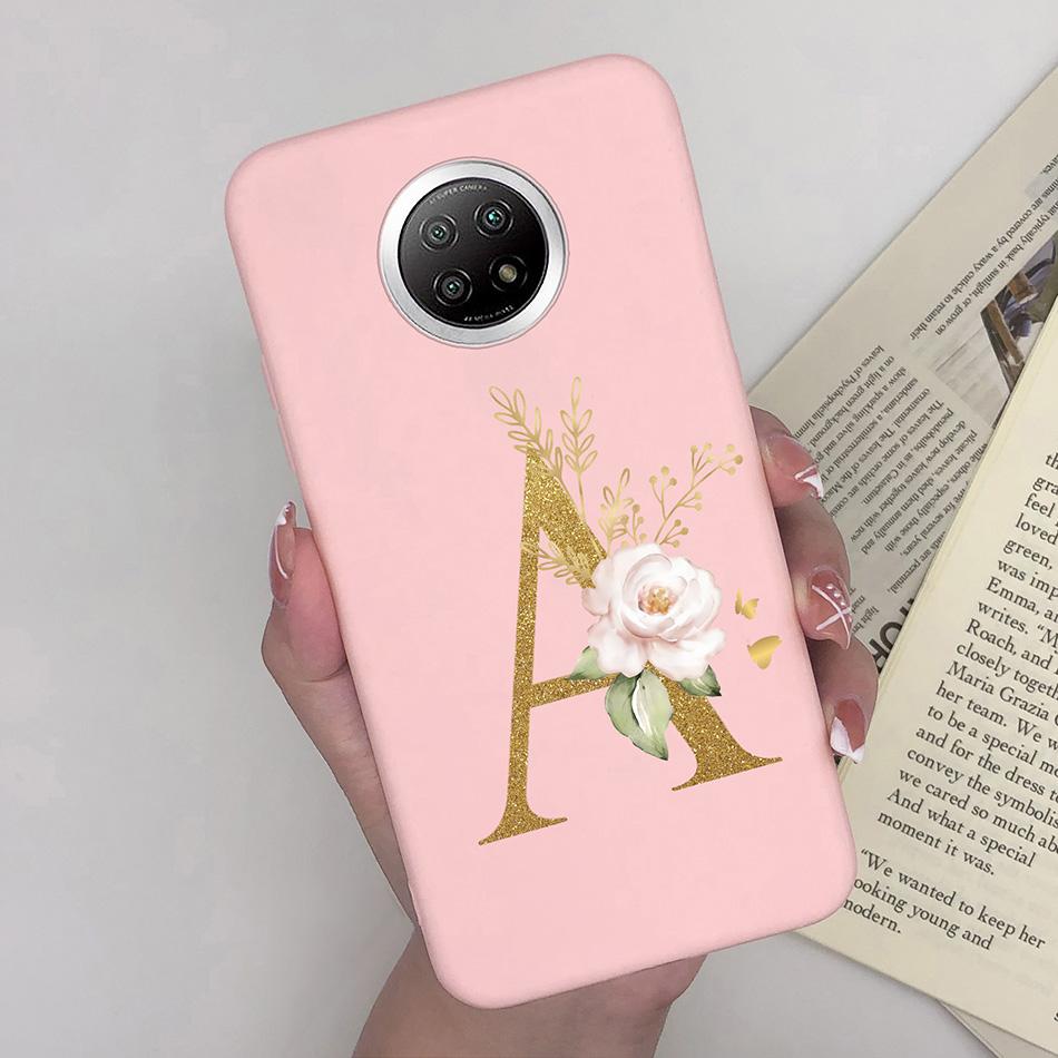 Flower Letters For Xiaomi Redmi Note 9T 5G Case Cover Soft Silicone Bumper Protective Phone Cases For Redmi Note9T 9 T Fundas