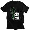 Custom Male Panda Bear T Shirt Short Sleeve Cotton Tshirt Tshirt Leisure Tees Clothing