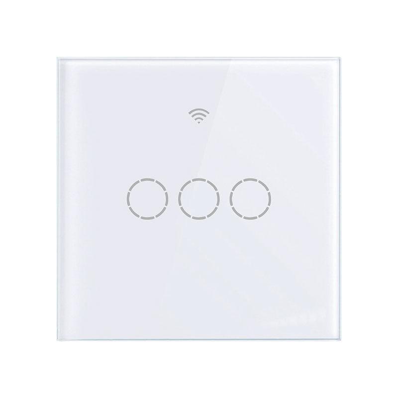 Chytrý dotykový Wifi spínač Bez nutnosti neutrálního vodiče Chytrý domov 1/2/3gangový spínač světel pro Alexu