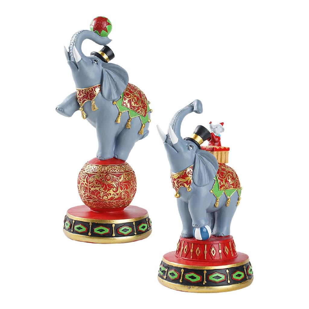 Animal Figurine of Elephant for Living Room Centerpiece or Shelf Decor