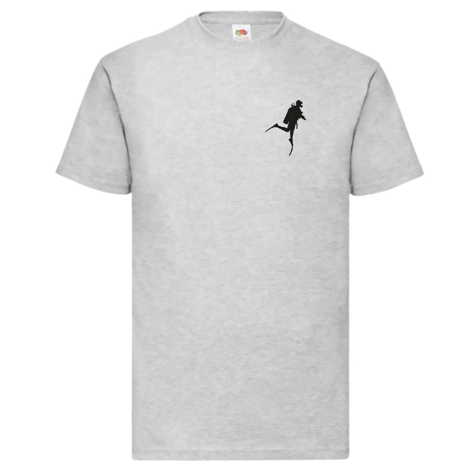 Diver Small Left Chest T-Shirt Ocean Depths Sea Dive Scuba Tank Birthday Gift L