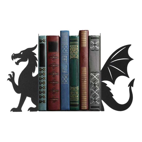 1 Pair Cute Cat-Shaped Bookends Decorative Wooden Book Stoppers for Shelves Desks Corner Shelf Organizer Adorable Home Office Decor Gift for Cat