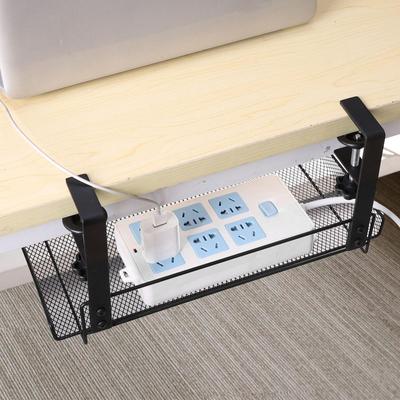 Under Desk Cable Organizer Holder Adjustable Metal Multifunctional Tray