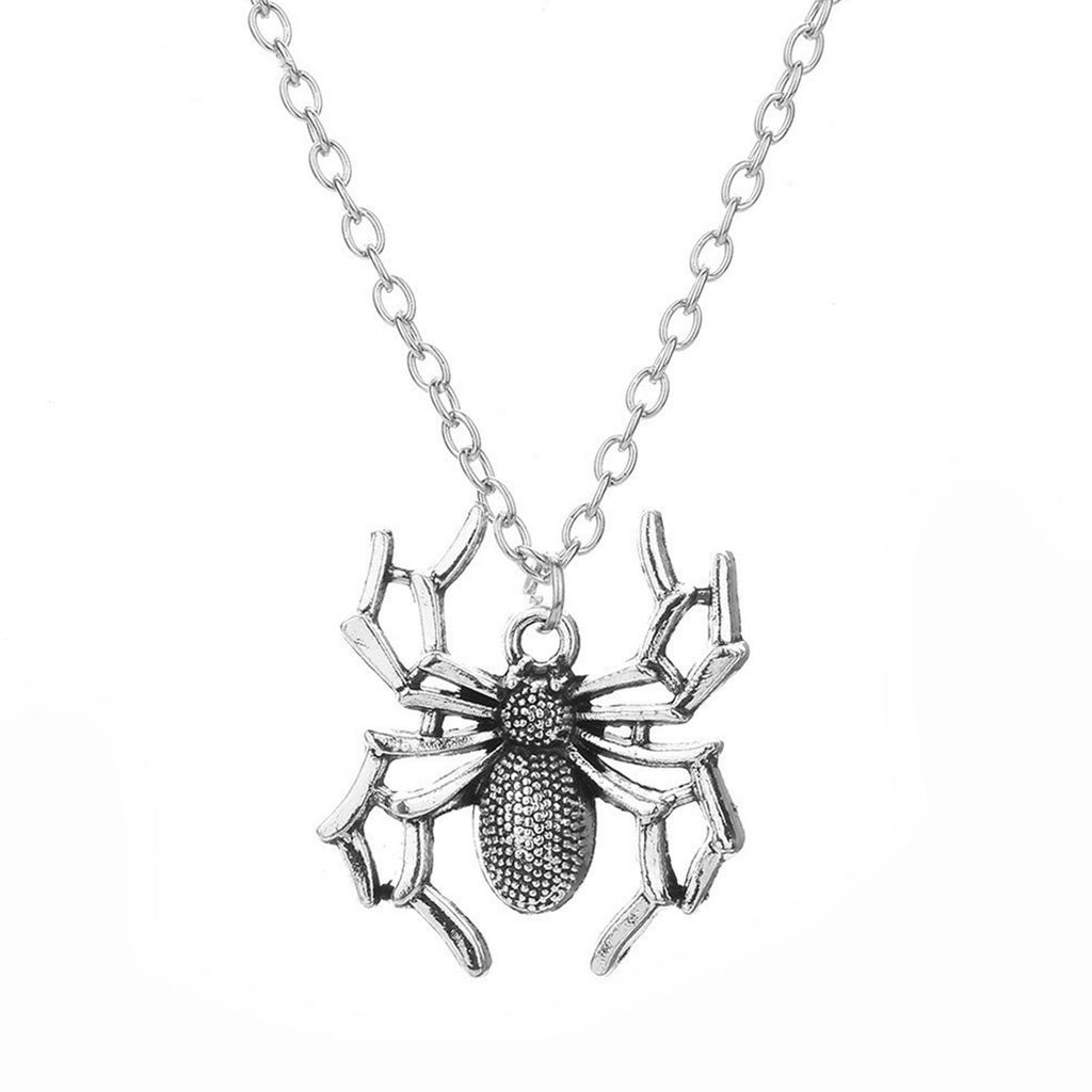Simple Stainless Steel Spider Pendant Necklace for Men and Women Fashion Party Jewelry Gift