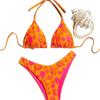 Women S Sexy Split Thong Bikini Swimsuit With Tie