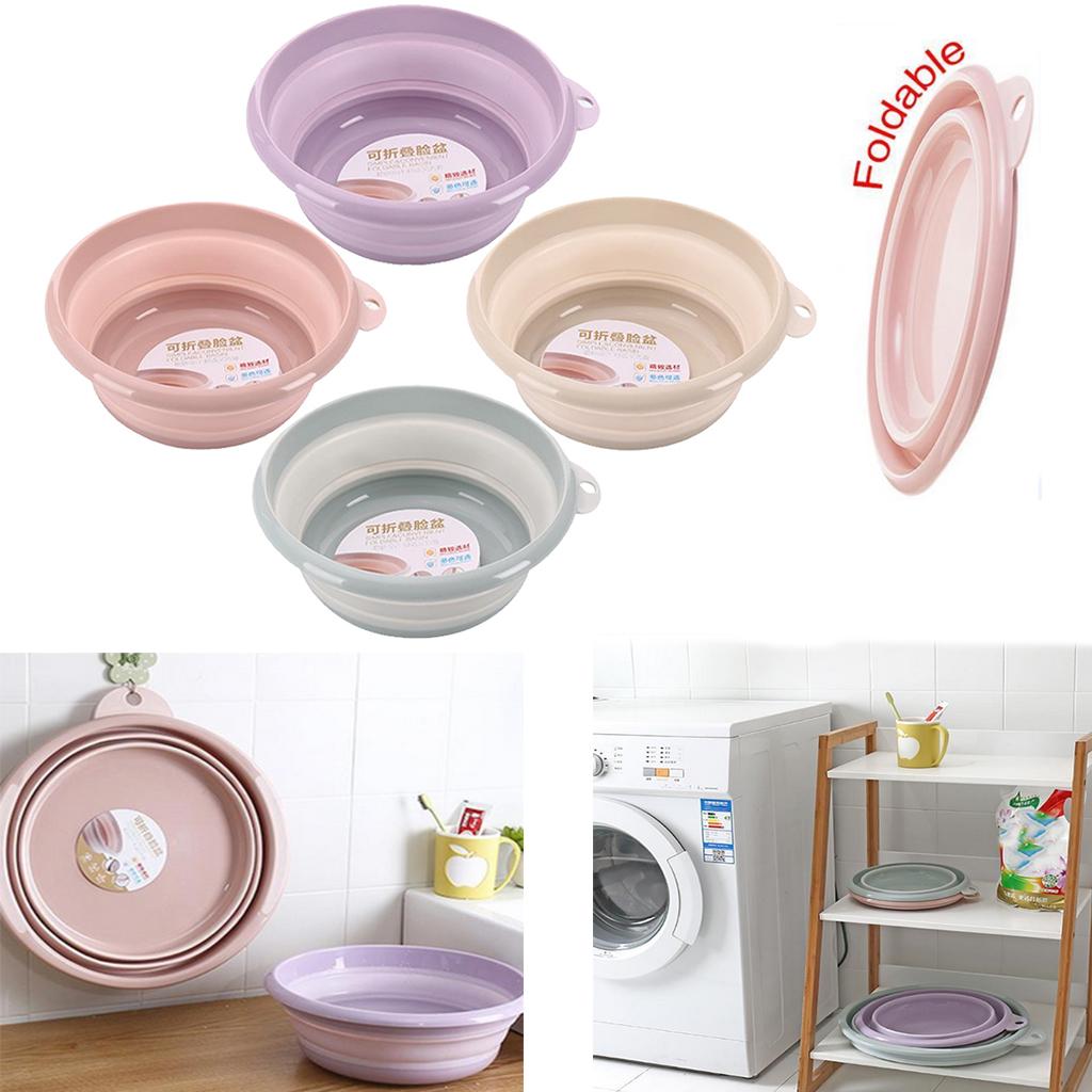 Foldable Bowl Strainer Bivouac Kitchen Sink Bowl, Portable BPA Collapsible Basin