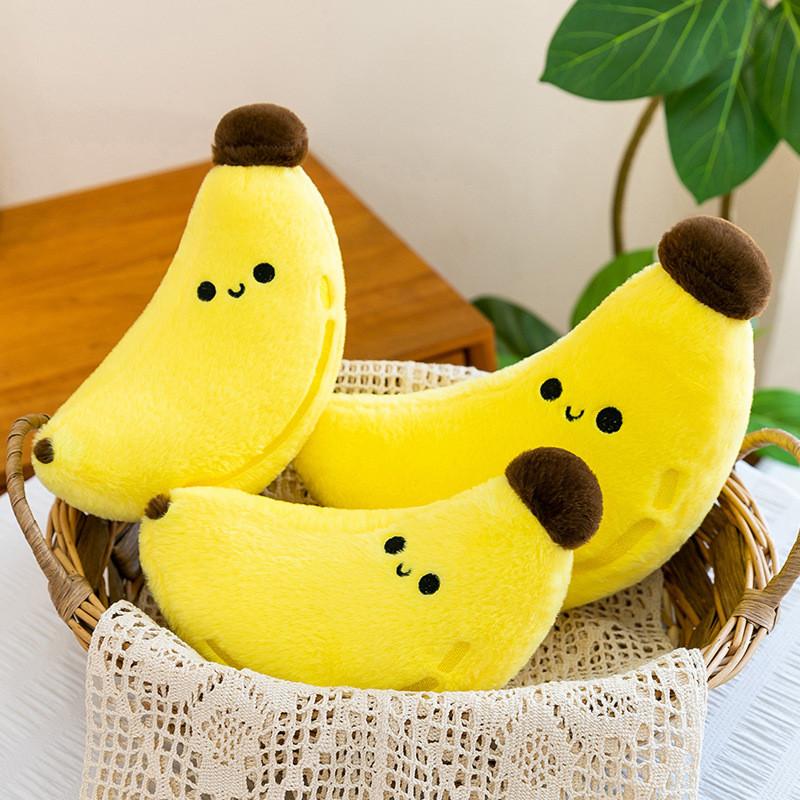 Plush Banana Toy With Soft Shortpile Fabric For Kids And Teens Playroom Decor