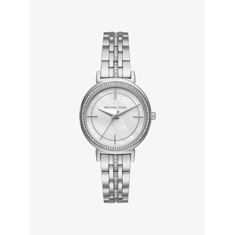 Часы Michael Kors Cinthia с паве, серебристый тон, MK3641 серебряный