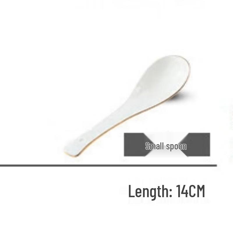 Zebian Jingdezhen Nordic Gold Rim Ceramic Spoons