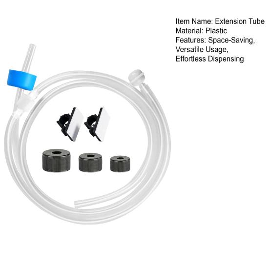 Kitchen Sink Soap Dispenser Extension Tube Kit with 47" Hose Prevent Backflow Check Valve Multipurpose Hand Sanitizer