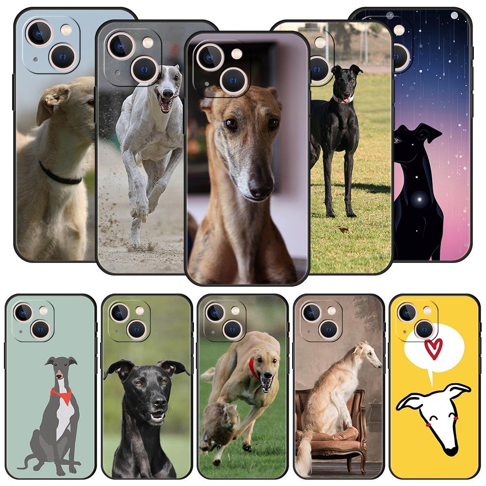 Galgo Greyhound Dog Phone Case For iPhone 17 16 15 Pro Max 11 12 13 14 7 8 Plus SE 2020 X XR XS Cover Soft Black