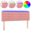 VidaXL Tête de Lit à LED Meuble de Chambre à Coucher Accessoire de Lit Double Tête de Cadre de Lit Intérieur Rose 3121805