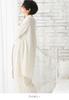 Maternity Double and with Front Long for Hospital Stay and Size Ivory [ANGELIEBE] Pajamas, Gauze, Pre- Post-Natal, Pants, Simple, Opening, Sleeves,
