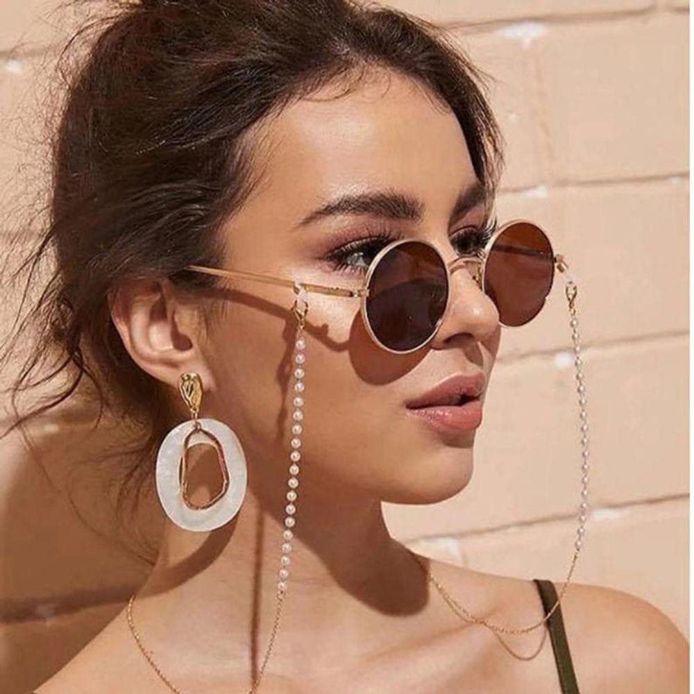 Modische Perlenmaskenketten Brillenketten Für Damen Retro Metall-Sonnenbrillen Lanyards Brillen-Kordelhalter Nackenband Dropshipping