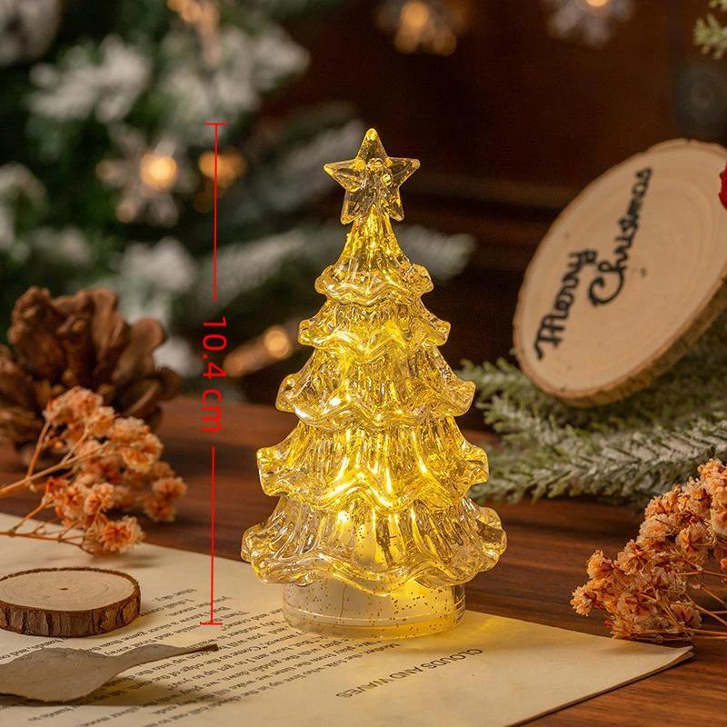 Christmas Tree With Lights Mini Christmas Trees With Led Lights Clear Table Tree Ornaments For Christmas Decorations