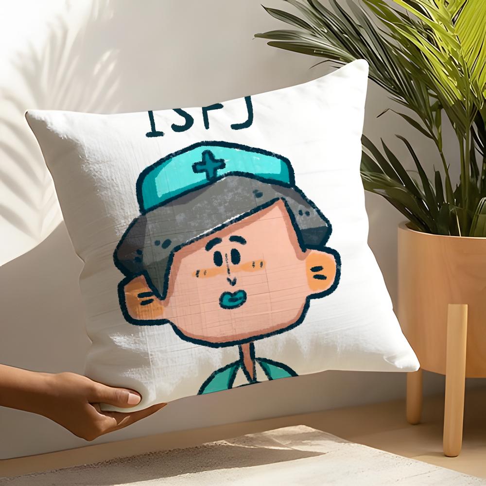 

Selfcentered MBTI Pillow Case Home Living Room Decoration Linen Pillow Cases Cushion Cover 30X30cm