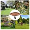 Bird Accessories Adjustable Deck Railing Bird Bath Plastic Brown Bird Bath Feeder Removable Garden Bird Bathtub Outdoor