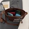 Retro Texture Bucket Bag Women's Shoulder Messenger Bag