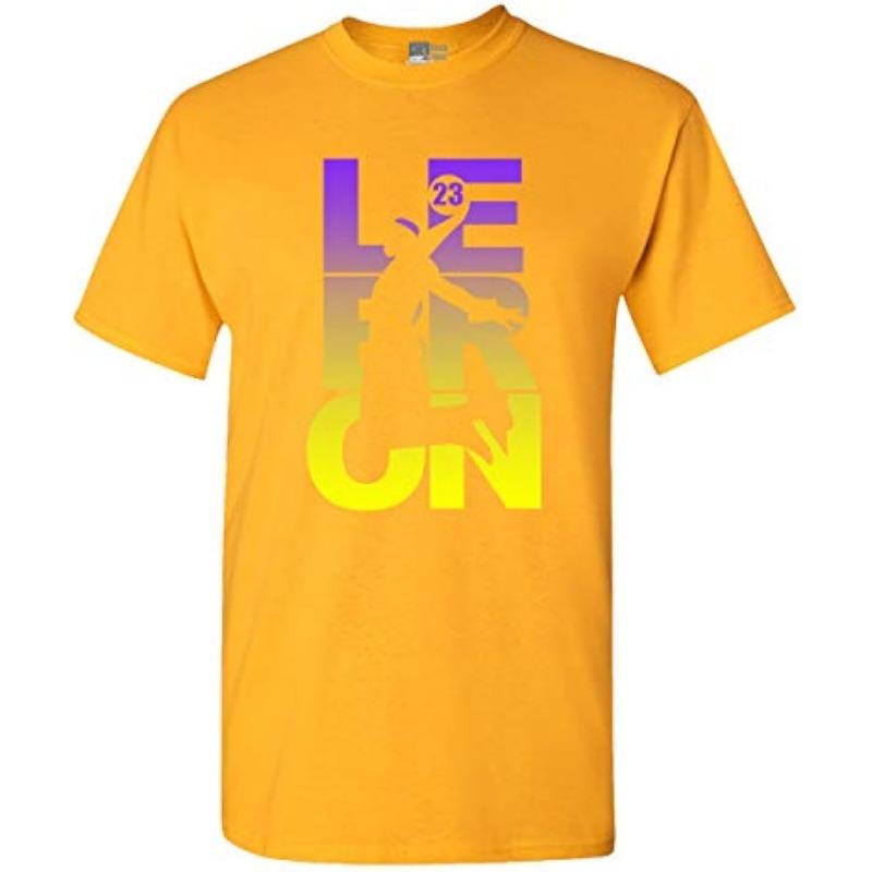 L23 23 LA Basketball Sports Fan Wear DT Adult T-Shirt Tee