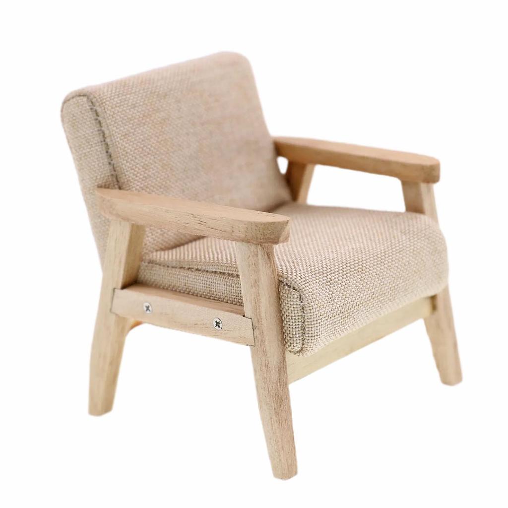 1:12Dollhouse Doll single chair, mini ornaments, toys, single sofa, Japanese scene photography