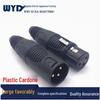 Connettore XLR a 3 pin con pin in rame, in plastica nera, per la ricarica di scooter elettrici