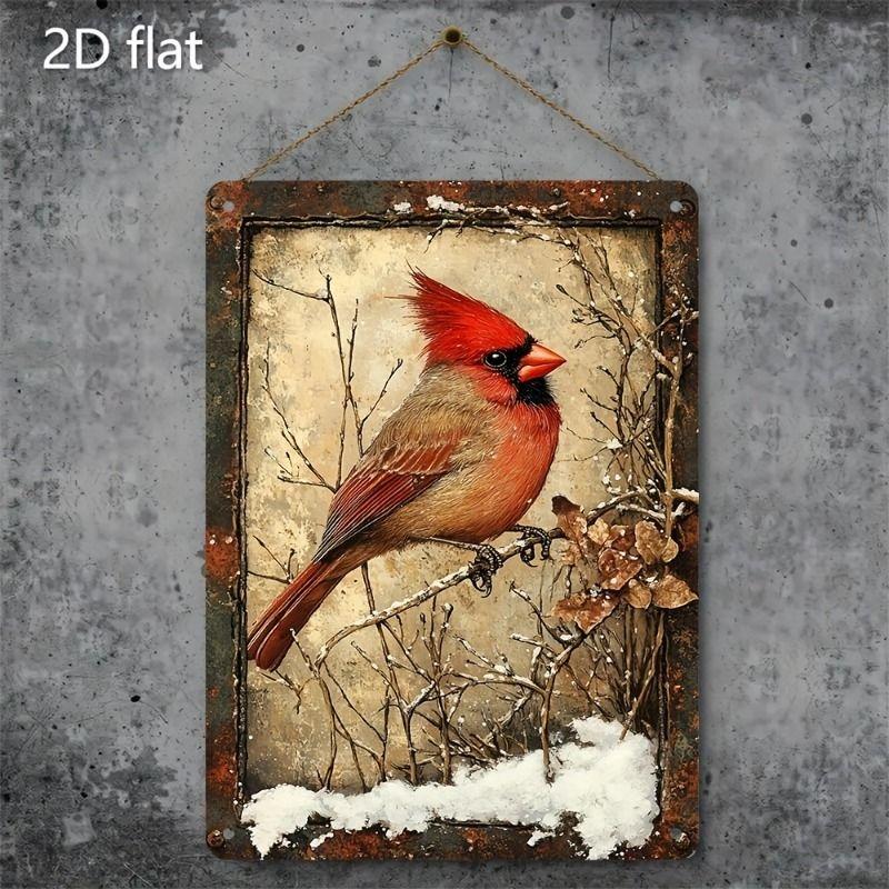 

Christmas Metal Poster Sign, Festive Wall Art Decor