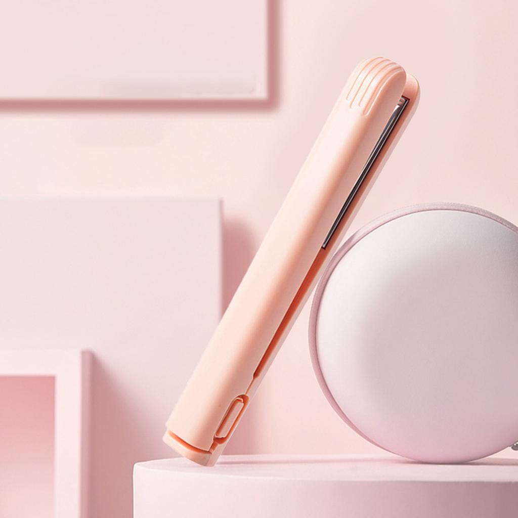 Portable USB Hair Straightener Fast Heating Electric Curling Iron Straight Curly Hair Bangs Mini Curling Wand Travel Women Hair Styling Tool