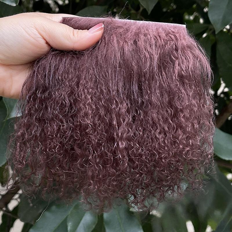 1 Adet Bebek Aksesuarları Moğol Kürk Koyun Derisi Yün Uzantıları Kıvırcık Doku Saç Sırası Kıvırcık Saç Uzantıları Sd Blyth Peruklar Saç