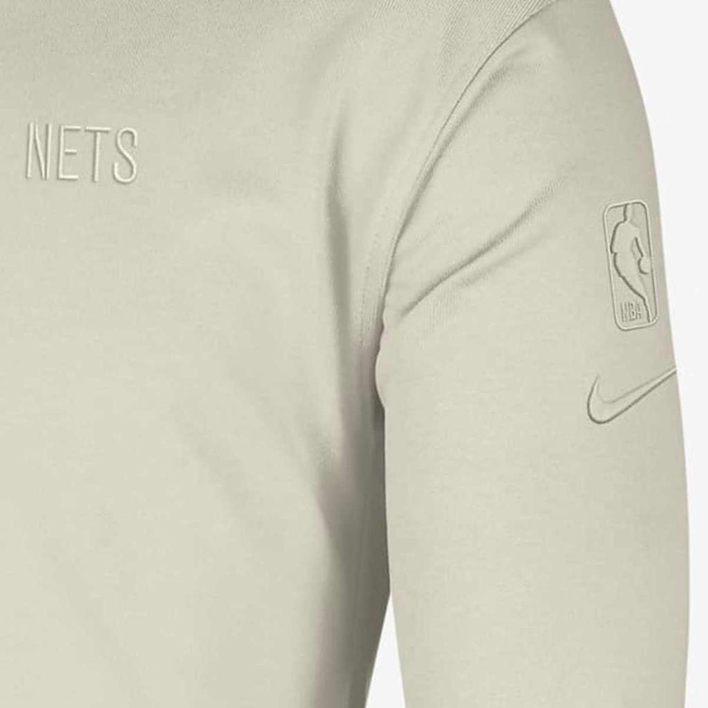 Nike Brooklyn Nets NBA Schnelltrocknende Kapuzen-Sweatshirtjacke Herren Oberbekleidung Light-Bone CN3135-072