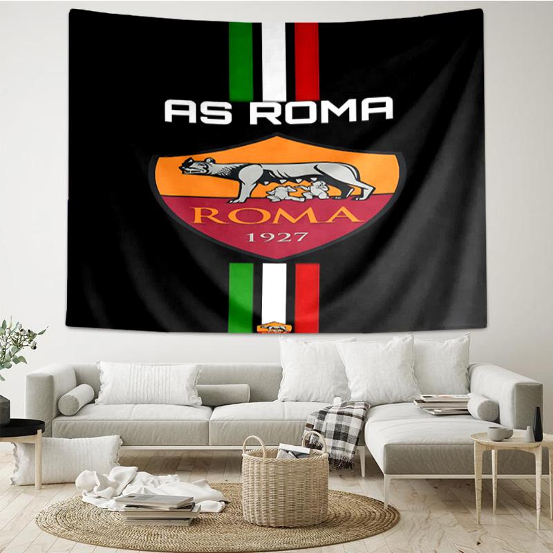 1PC Rome Football club Printed Tapestry Room Decoration Wall Hanging for Living Room Bedroom, dormitory, Birthday and Christmas gifts