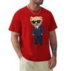 Teddy Bear With A Gun T Shirt Harajuku Short Sleeve T-shirt 100% Cotton Graphics Tshirt Tops