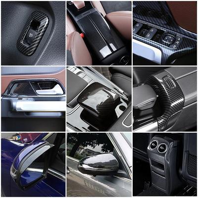 Für Mercedes Benz B-Klasse W247 B180 B200, Mittelkonsolenteil, Rahmenabdeckung, Verkleidung aus Kohlefaser, Dekorationsaufkleber, kratzfest