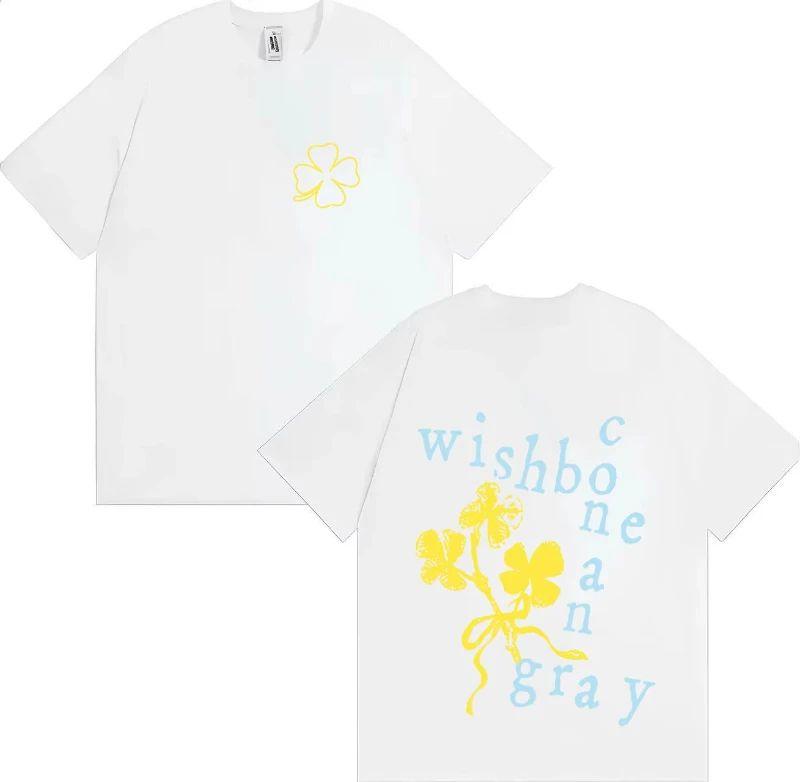 Hip Pop Y2k Harajuku Short Sleeve Singer Conan Gray Wishbone 2025 T Shrit Double Sided Print Aesthetic Streetwear Tops Unisex