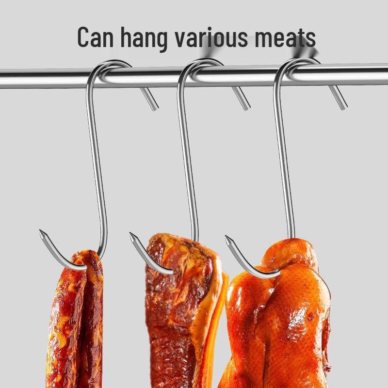 Stainless Steel S-Shaped Hook for Drying Sausage, Roast Duck, Fish, Bacon, and Meat