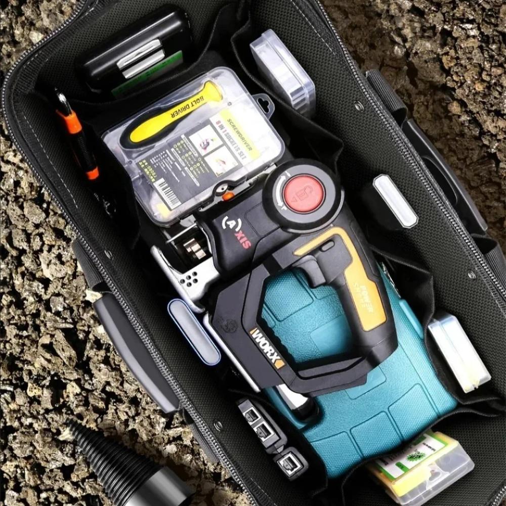 Durable Tool Kit Electrician Bag Sturdy Large Capacity Durable Wear Resistant Waterproof Repair Toolkit Outdoor PortableTote Bag