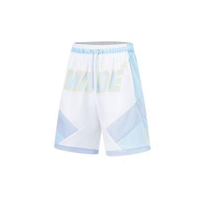 Wade Series Letter Print Drawstring Quick-Dry Basketball Shorts Men Bottoms Standard-White AAPT535-5