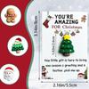 New Pocket Christmas Hug Ornament Small Santa Claus Figure with Greeting Cards for Christmas Gift Bag Fillers Stocking Stuffer