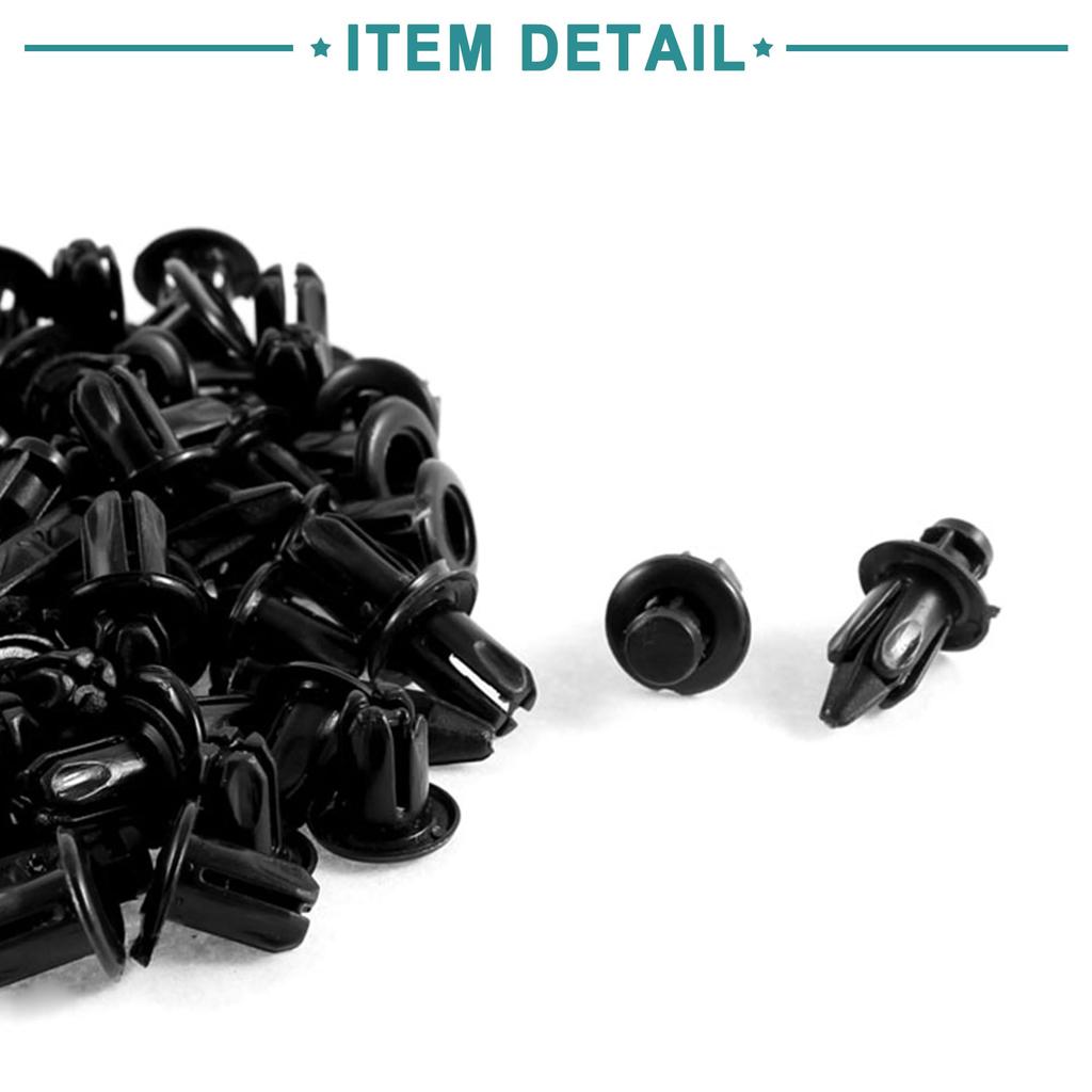 ACROPIX Plastic Push-in Rivet Fasteners with 6.5mm Holes - Pack of 50