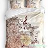 Set Biancheria da Letto Retro 3 Pezzi Colibrì Fiori di Ibisco Copripiumino Federa Bambini Adulti Copripiumino Set Letto Matrimoniale Tessile per la Casa