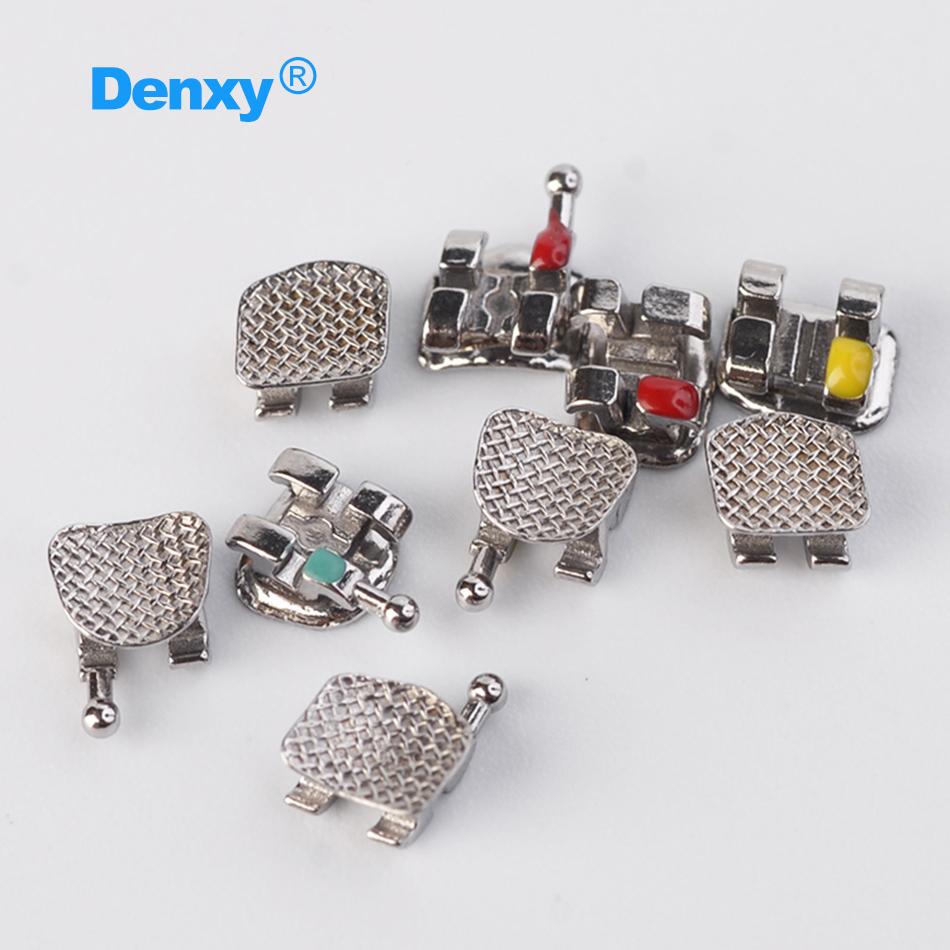 10er-Set kieferorthopädische Brackets, Mini-/Standardgröße, Mesh-Bracket, Zahnspange Roth/MBTt/Edgewise 022 018