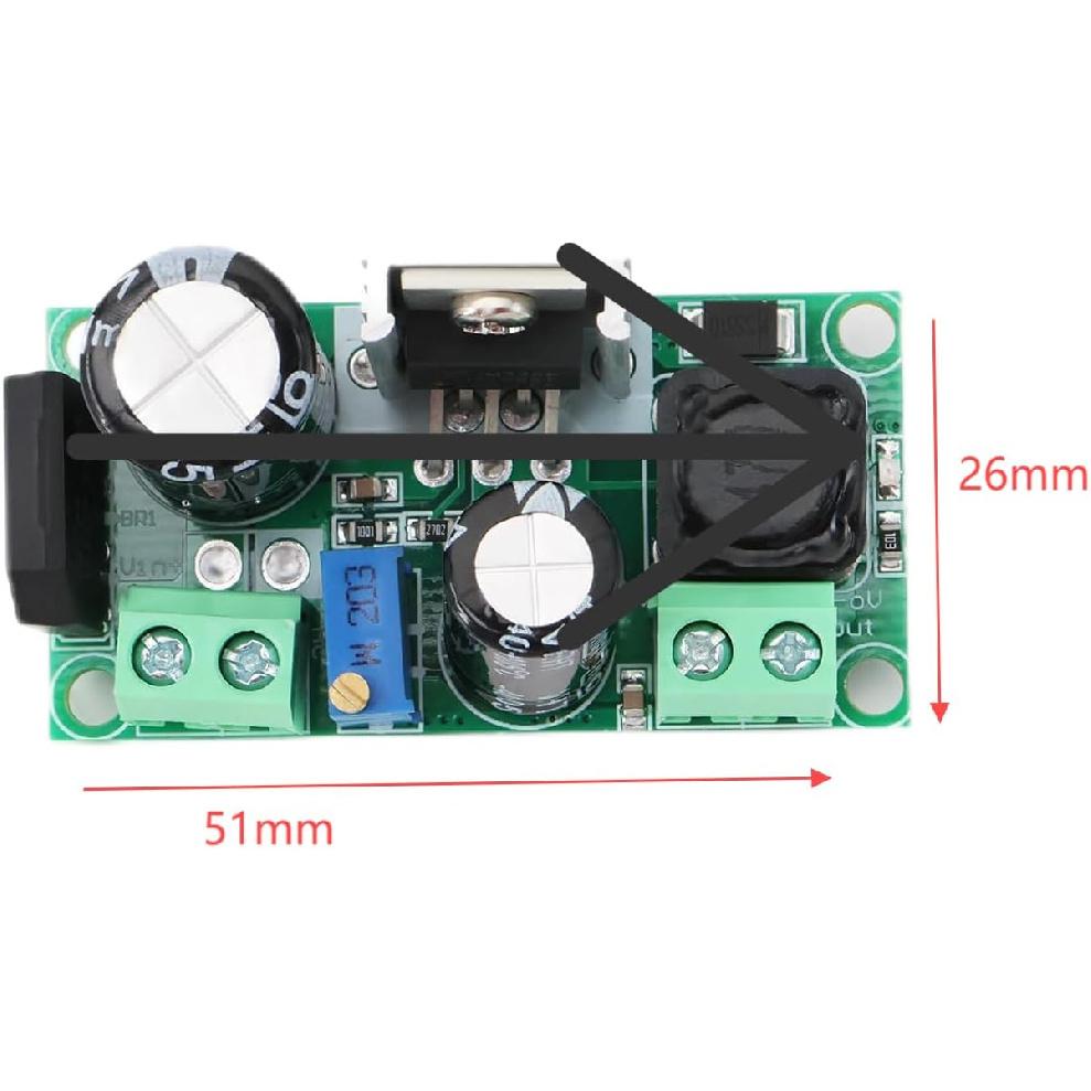 2Pcs Adjustable Voltage Regulator LM2596HV Power Module AC DC to DC Step-Down Buck Converter AC 5-30V DC 5-48V to DC 3.3-33V Power Supply Module