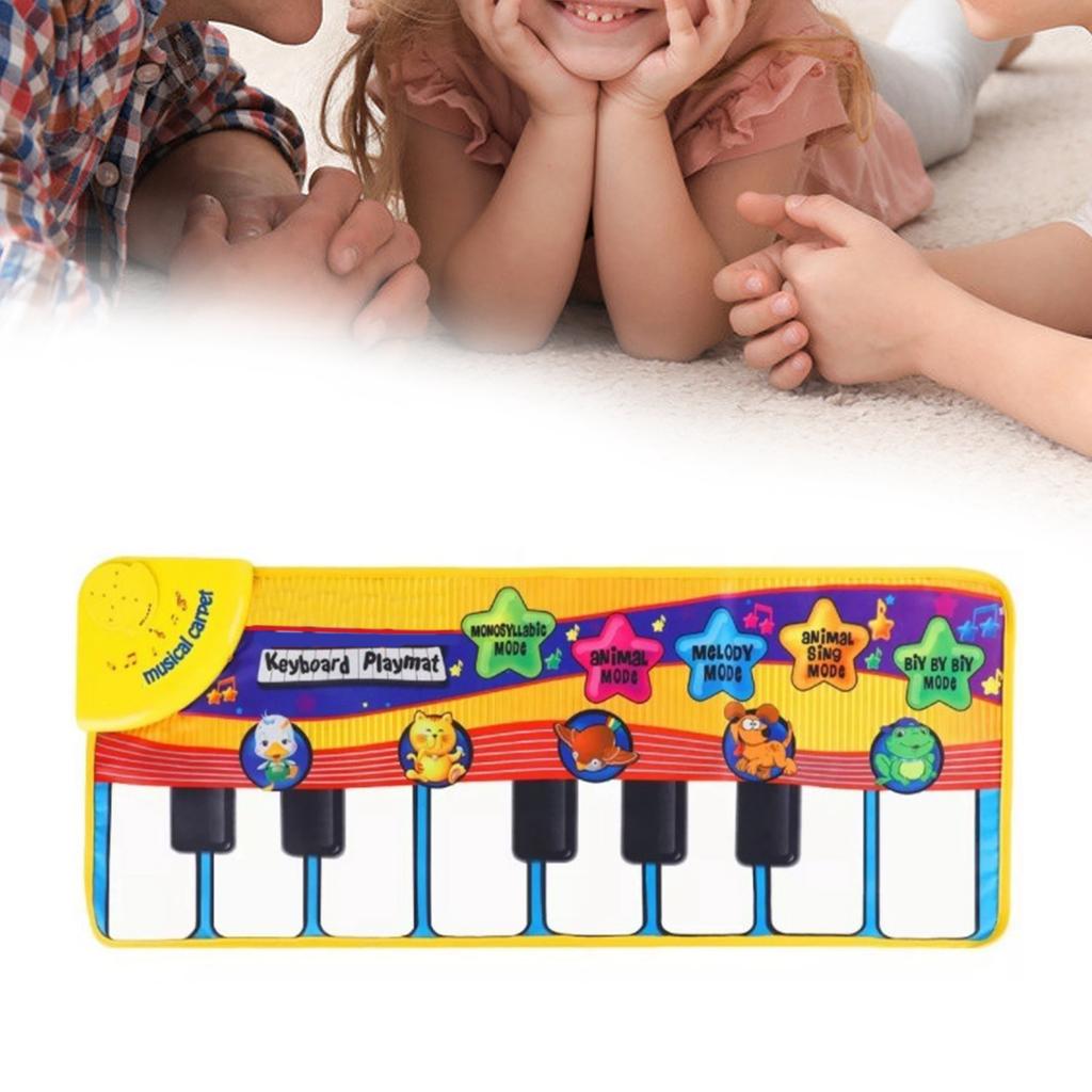 Baby Musikspielmatte Kinder Musik-Klavier-Matte Kind Boden Klavier Tastatur Matte Teppich Tierdecke