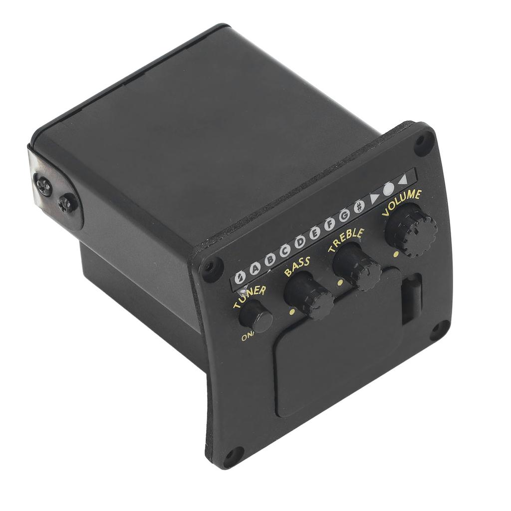 EQ01 Acoustic Guitar Tuner 2 Band EQ Black Guitar Tuner for Practice Stage Studio