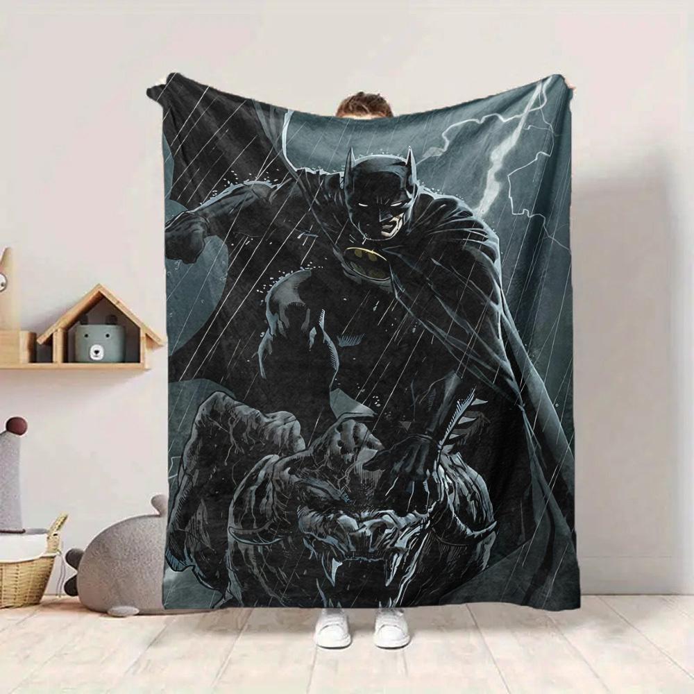 1pc batman Blanket Lightweight Flannel Throw For Sofa, Bed, Travel, Livingroom, Office, Couch, Chair, And Bed