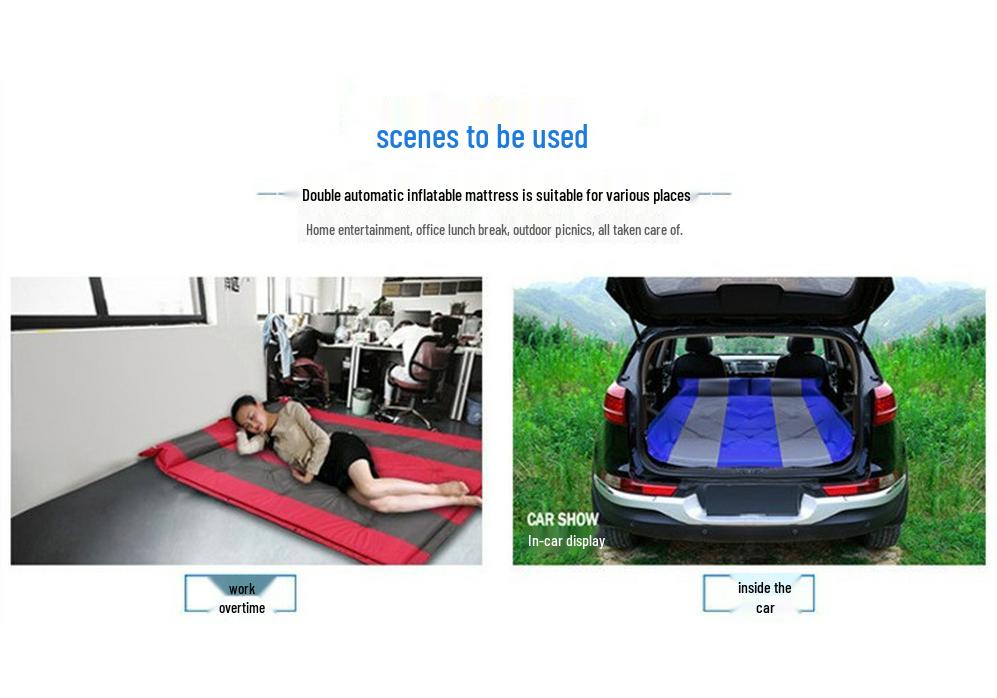 Inflatable Outdoor Camping Mattress - Moisture-Proof and Automatic for Travel