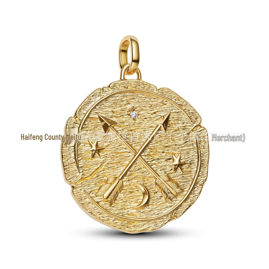 Charm Pan in Rame Bianco Placcato Argento S925 per Braccialetti Fai da Te