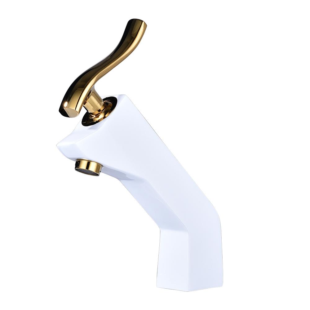 Innovative 1 Set Home Multi-color Basin Faucets Cold and Hot Water Taps Chrome  Black White Red Gold Purple Bathroom Sink Faucet