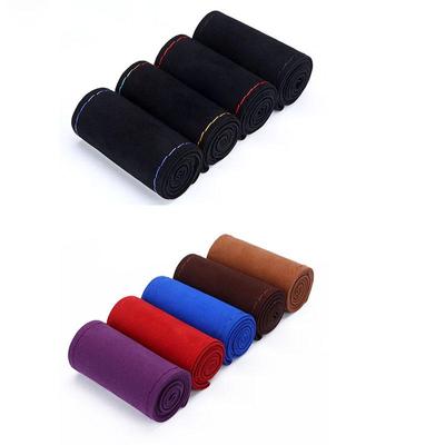 38cm Suede Leather Car Steering Wheel Cover Braide With Needle Thread For Camry Carola Teana Bora CX4 K4 K3