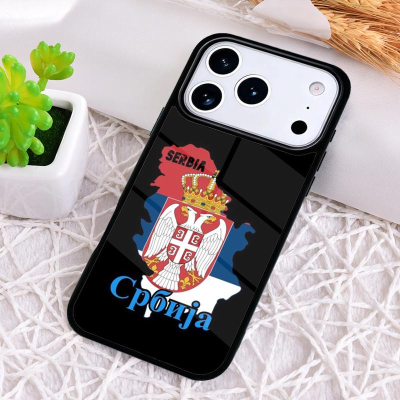 Serbia Flag Shockproof Phone Case for iPhone 17 Air 16e 15 11 12 14 13 Pro Max Cover Coque